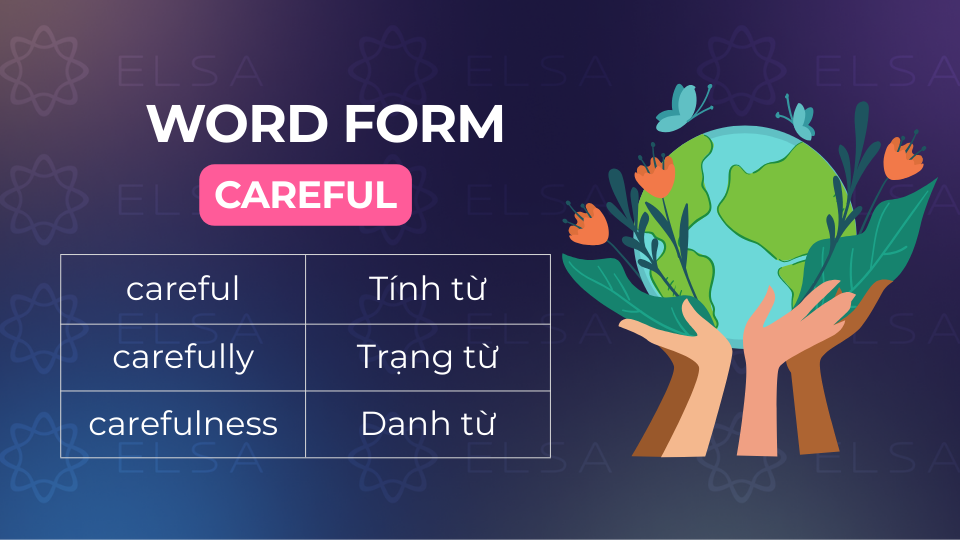 Word form của careful Word form của careful
