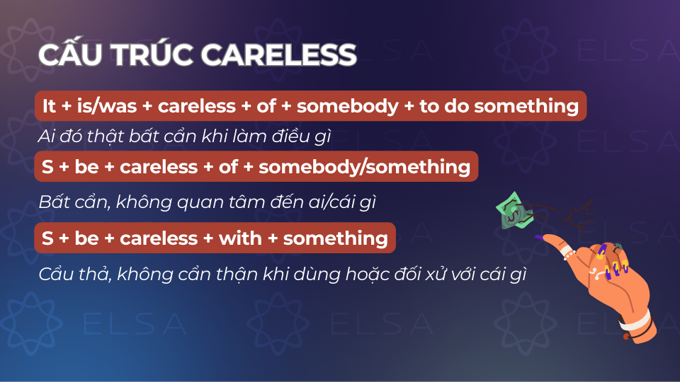 Cấu trúc careless với of và with Cấu trúc careless với of và with