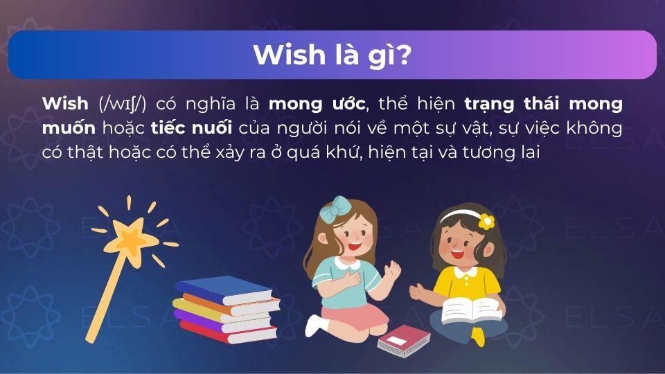 Wish có nghĩa là ước ao, mong muốn
