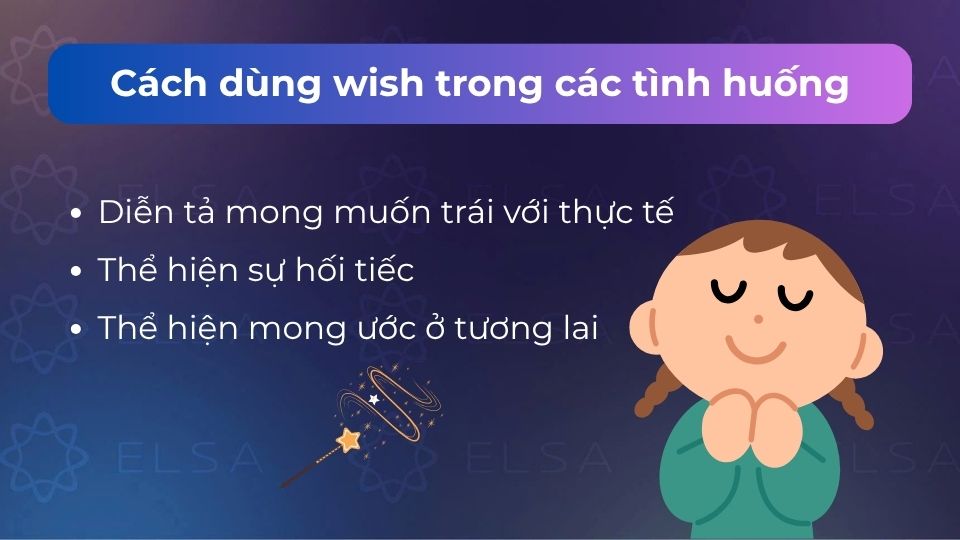 Wish được dùng trong nhiều tình huống