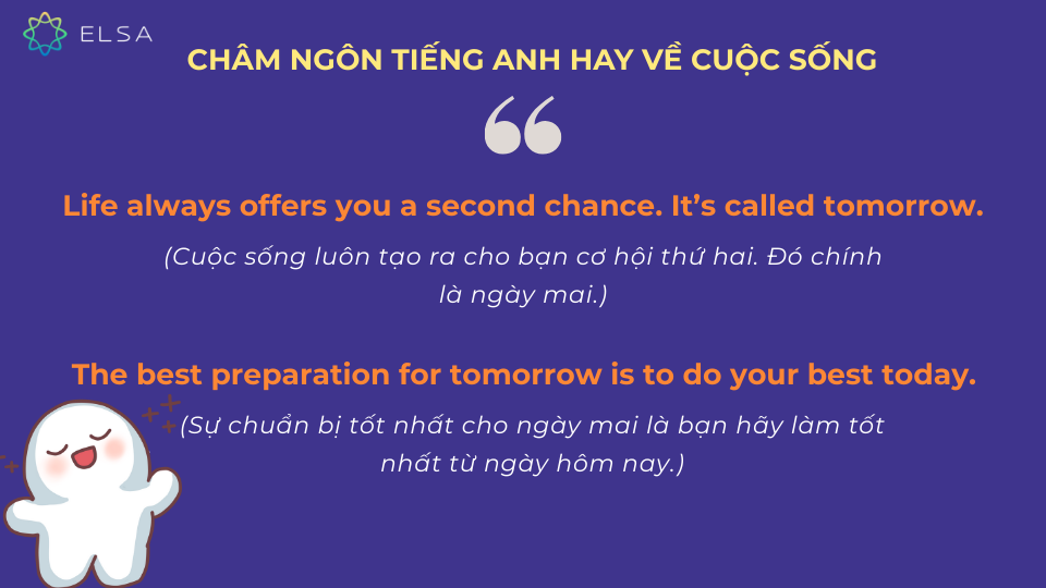 Mẫu câu châm ngôn tiếng Anh hay về cuộc sống Mẫu câu châm ngôn tiếng Anh hay về cuộc sống