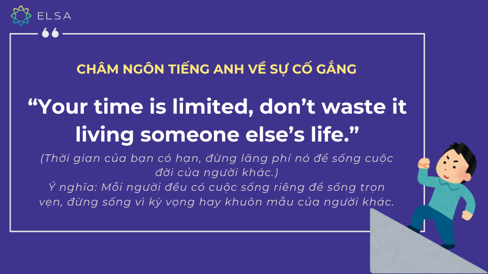 Mẫu câu châm ngôn tiếng Anh về sự cố gắng Mẫu câu châm ngôn tiếng Anh về sự cố gắng