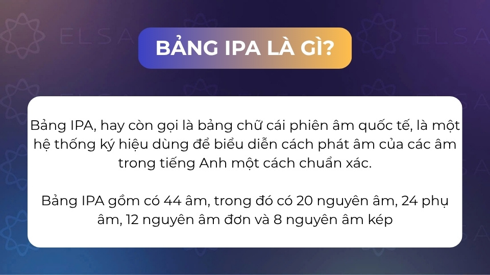 Định nghĩa bảng phiên âm tiếng Anh IPA