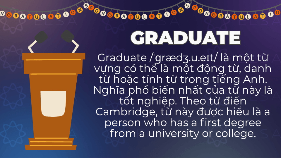 Graduate có nghĩa là gì?