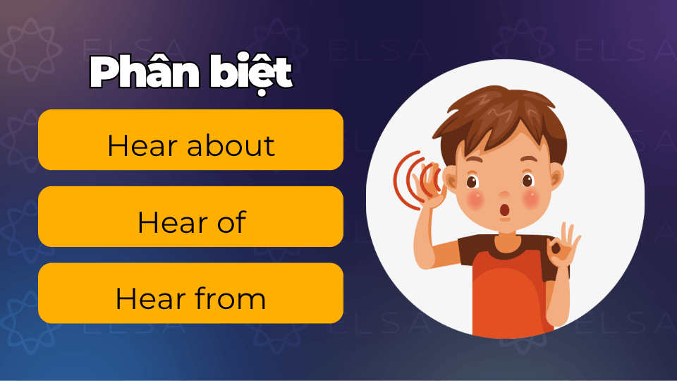 Phân biệt Hear about, Hear of và Hear from Phân biệt Hear about, Hear of và Hear from