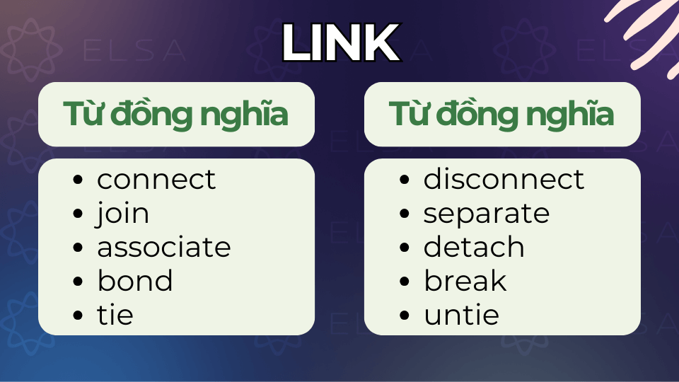 Từ đồng nghĩa và trái nghĩa với link