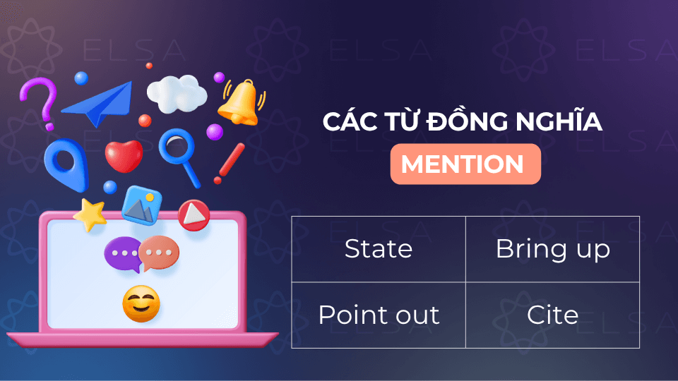 Các từ đồng nghĩa với mention