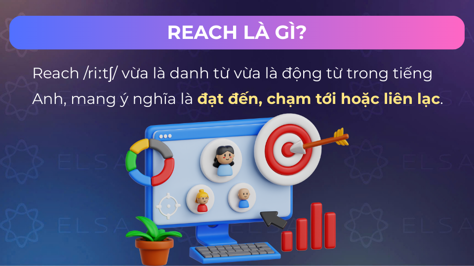 Reach có nghĩa chính là đạt được