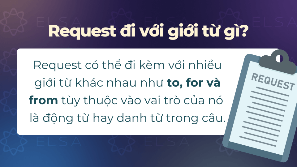 Request đi với giới từ gì?
