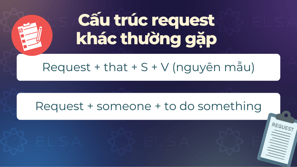 Cấu trúc request khác thường gặp trong tiếng Anh Cấu trúc request khác thường gặp trong tiếng Anh