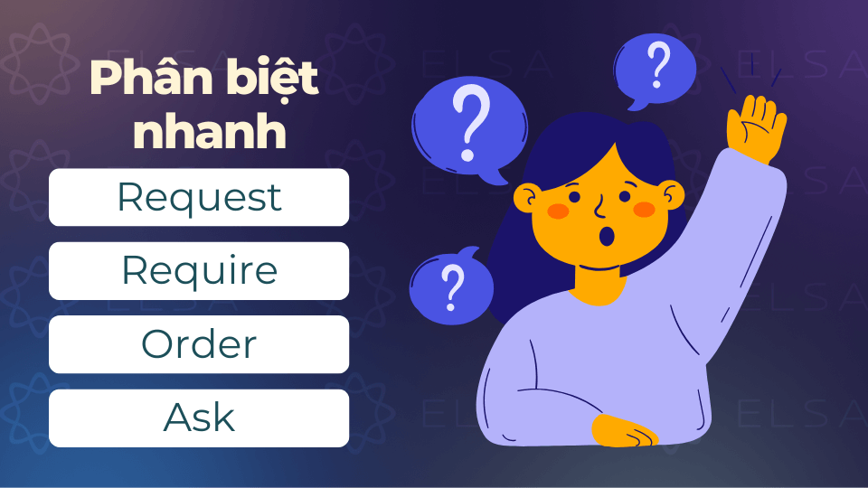 Phân biệt nhanh Request, Require, Order và Ask Phân biệt nhanh Request, Require, Order và Ask