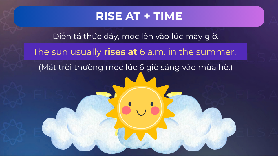 Câu ví dụ rise at