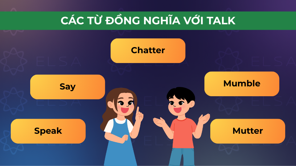 Một số từ đồng nghĩa với talk