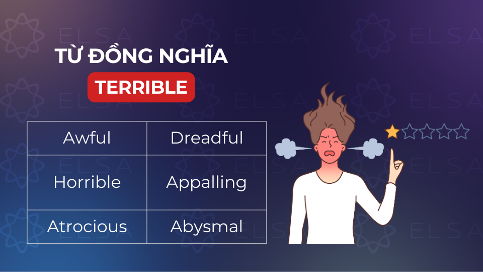 Các từ đồng nghĩa với Terrible Các từ đồng nghĩa với Terrible