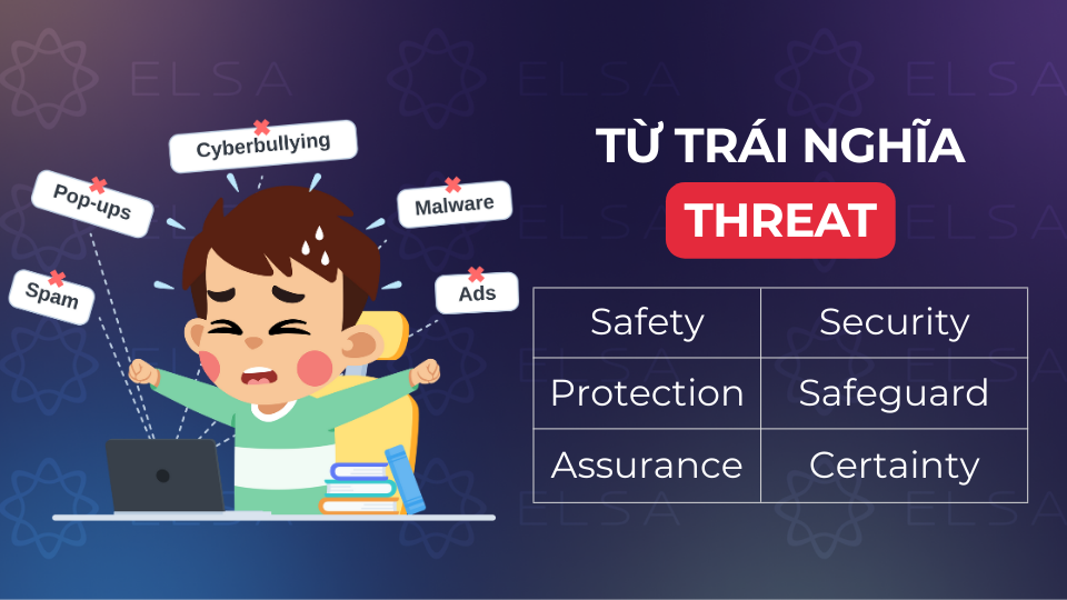 Các từ trái nghĩa với threat