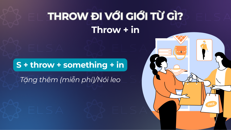 Cấu trúc throw đi với giới từ in Cấu trúc throw đi với giới từ in