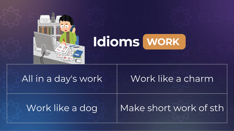 Idioms thường dùng với work