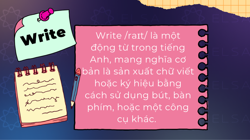 Write là gì? Định nghĩa Write là gì trong tiếng Anh