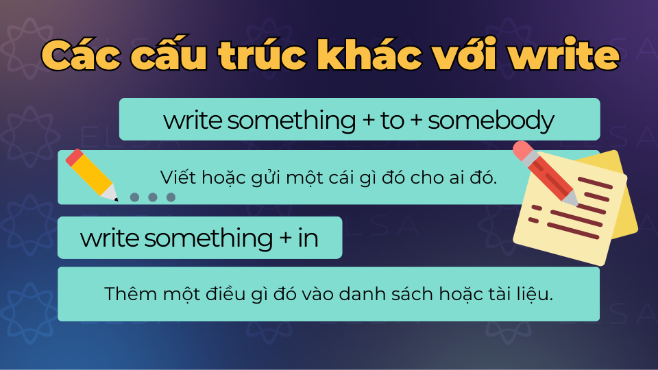 Các cấu trúc khác với write Các cấu trúc khác với write