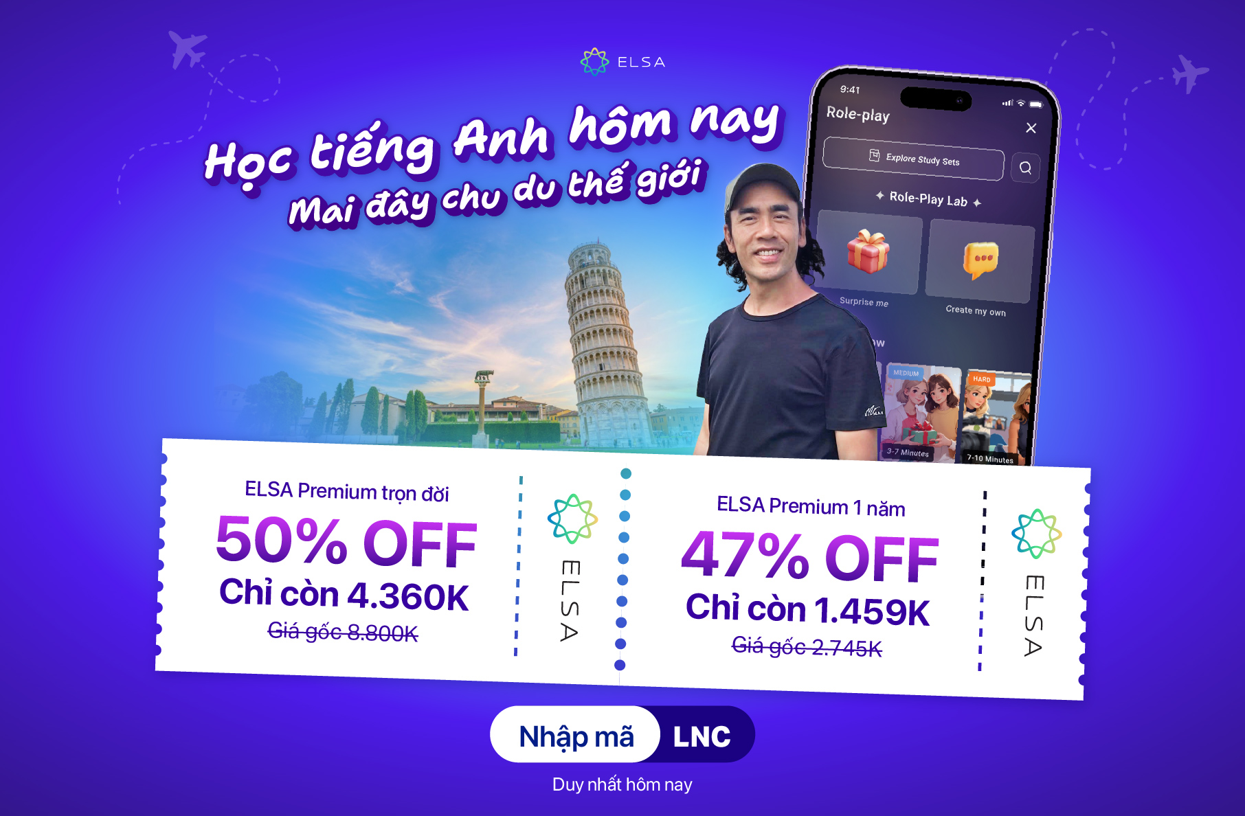 ELSA Premium Trọn Đời
