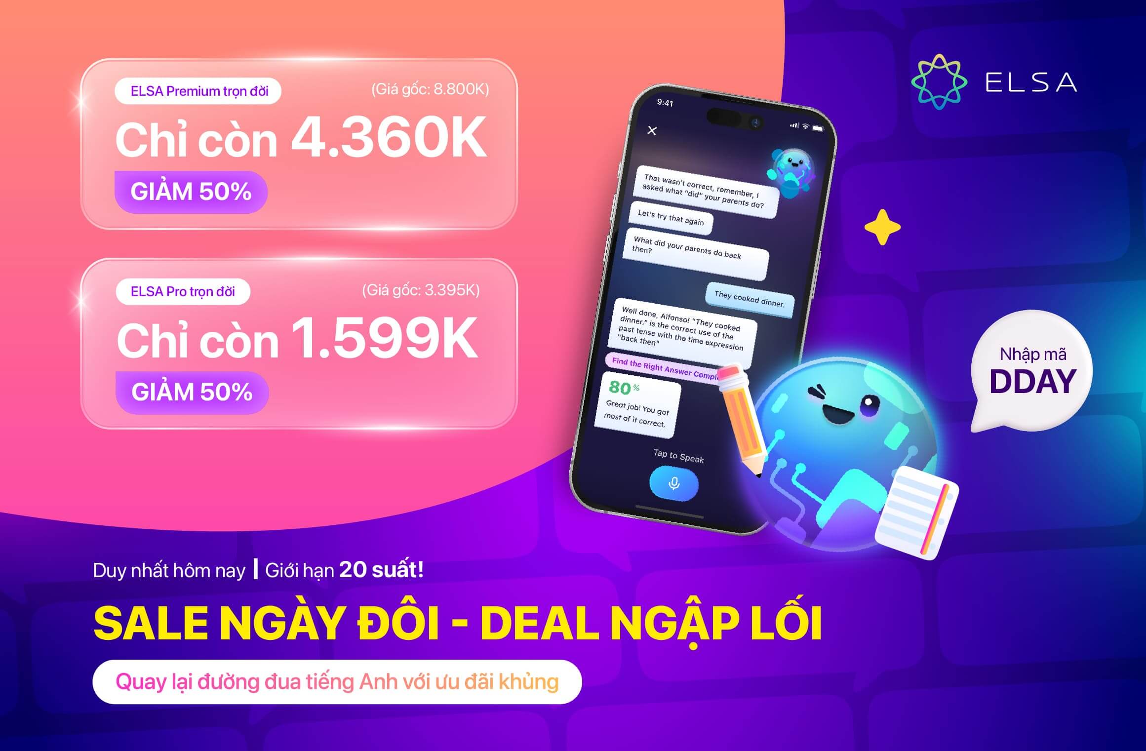 ELSA Pro Trọn Đời