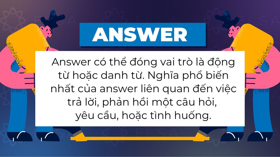 Định nghĩa Answer là gì trong tiếng Anh
