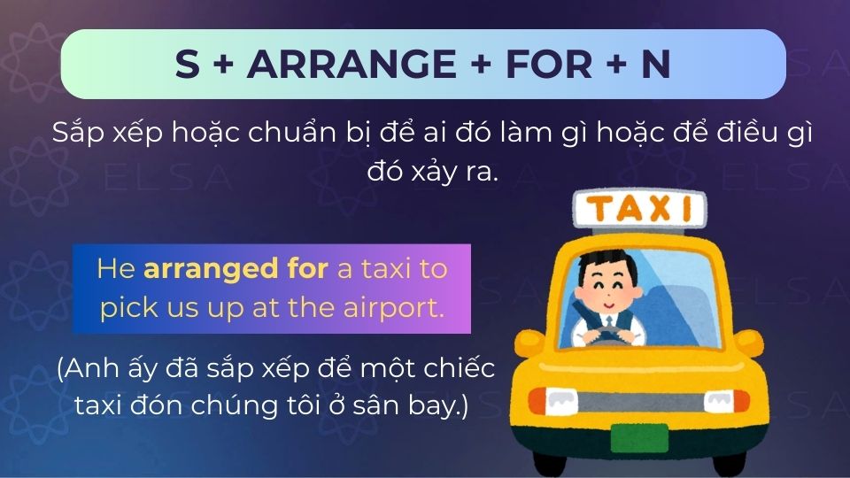 Câu ví dụ arrange for