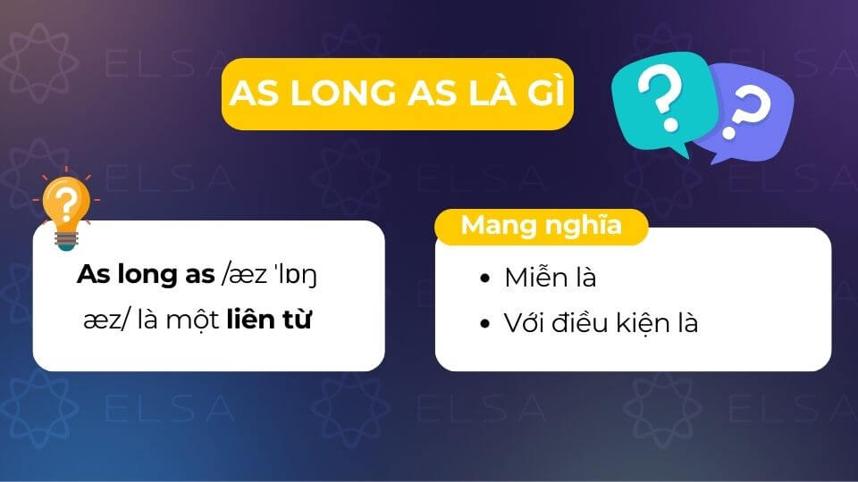 Hiểu rõ nghĩa và cách dùng của as long as sẽ giúp bạn vận dụng chính xác