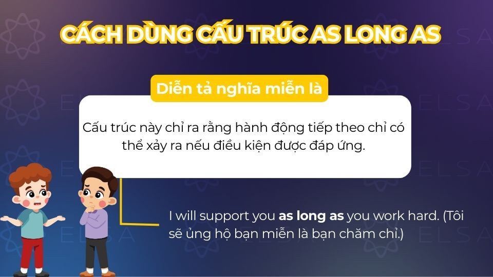 Đây là cách dùng phổ biến nhất của as long as