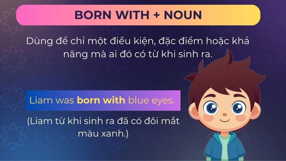Câu ví dụ born with