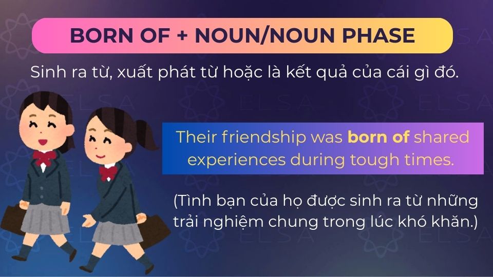 Câu ví dụ born of