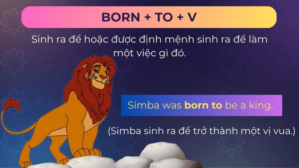 Câu ví dụ born to