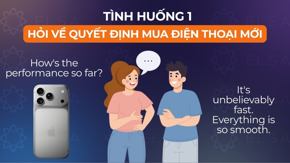 Mẫu hội thoại về quyết định mua mới iPhone 17