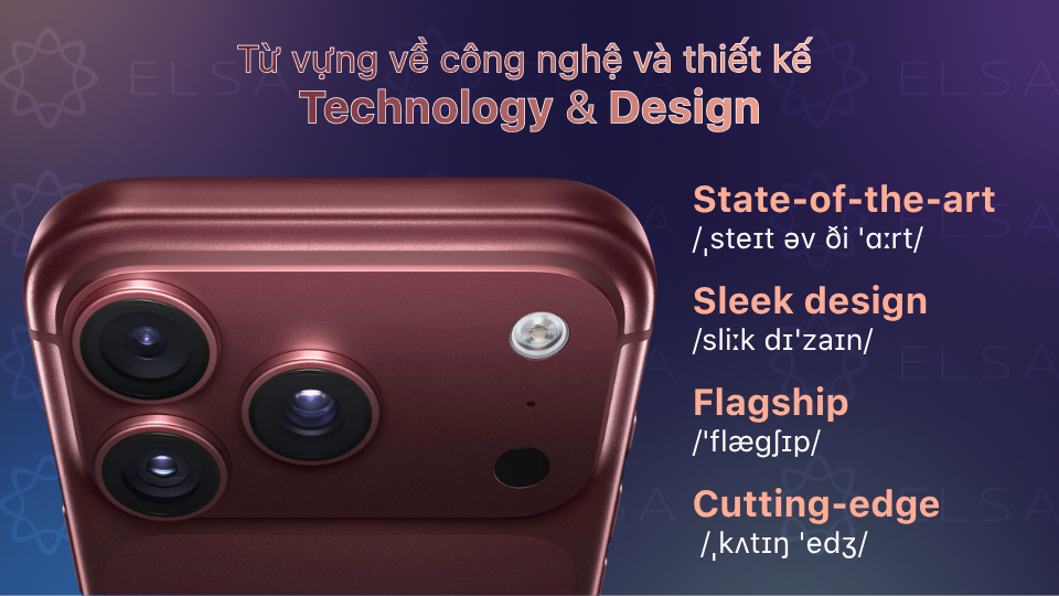 Từ vựng miêu tả công nghệ và thiết kế iPhone 18 (Nguồn ảnh sản phẩm: Apple.com)