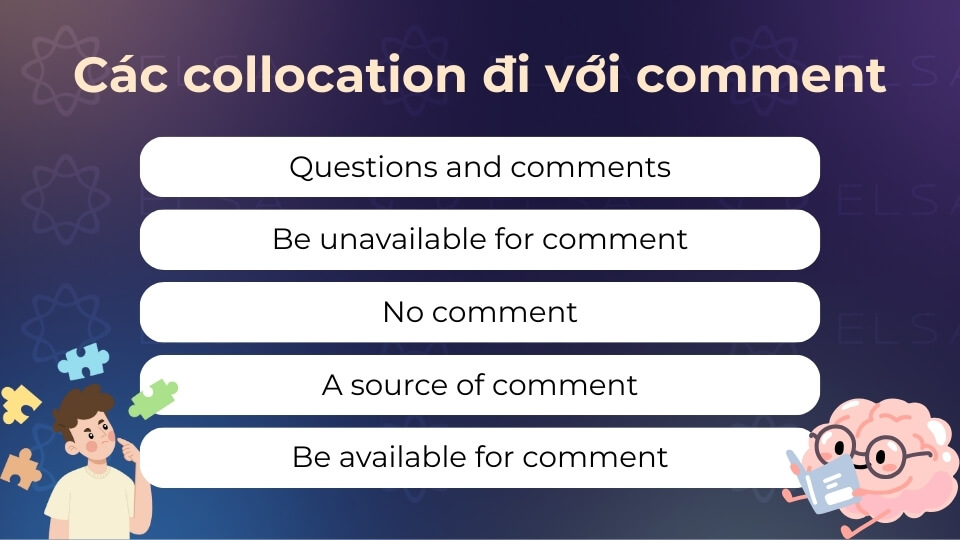 Các collocation đi với comment hữu ích