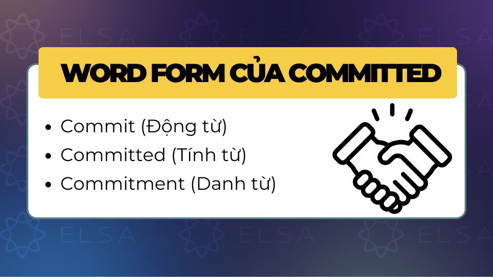 Word form của Committed