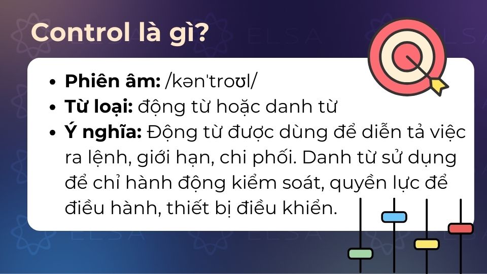 Khái niệm cơ bản của từ vựng control