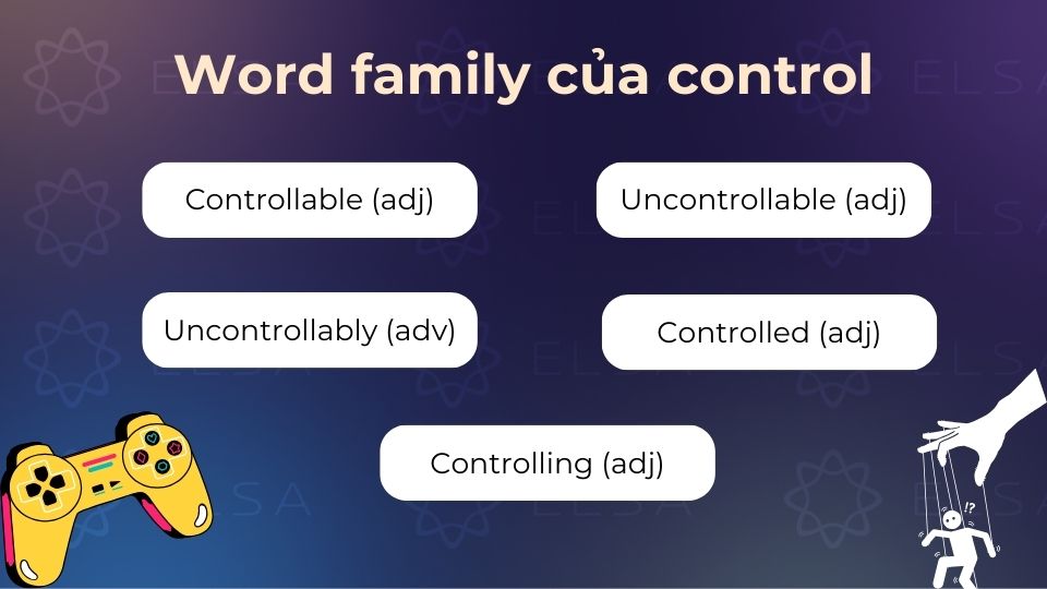 Word family của control mà bạn nhất định phải biết