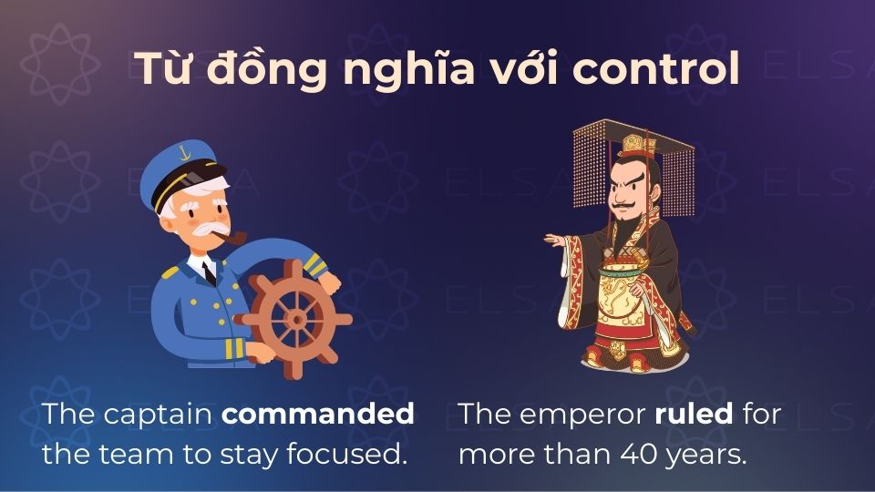 Control có rất nhiều từ đồng nghĩa trong tiếng Anh