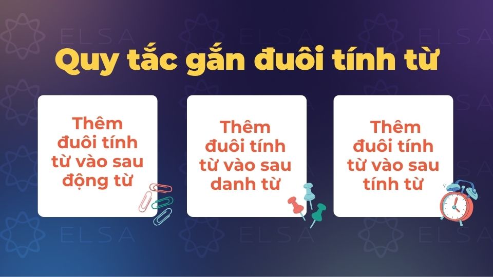 Quy tắc gắn đuôi tính từ trong tiếng Anh Quy tắc gắn đuôi tính từ trong tiếng Anh