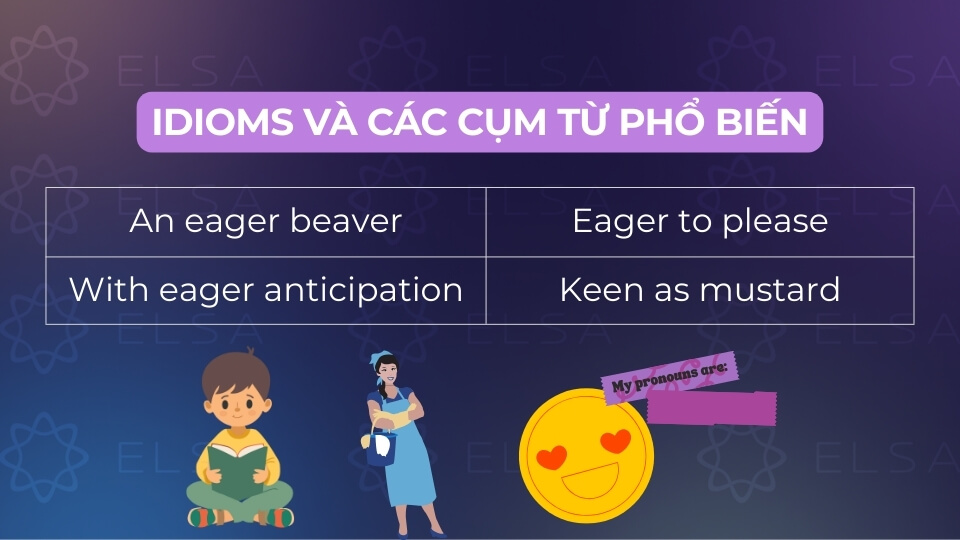 Các idioms và các cụm từ phổ biến với eager