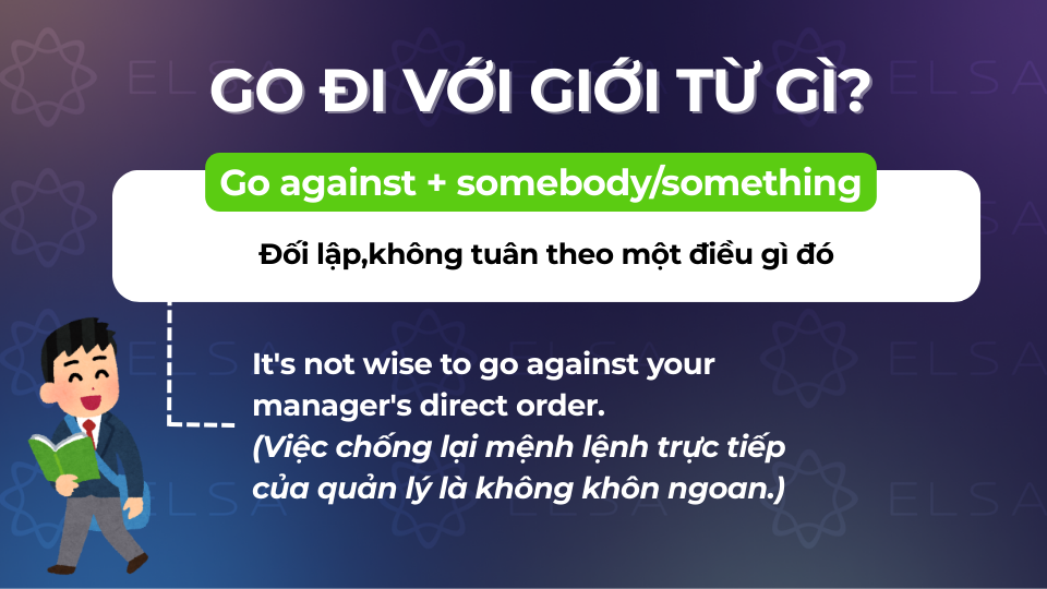 Cấu trúc go đi với giới từ after