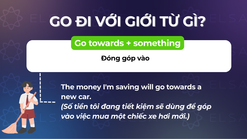 Cấu trúc go đi với giới từ towards