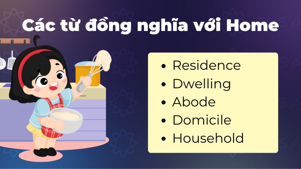 Các từ đồng nghĩa với Home Các từ đồng nghĩa với home