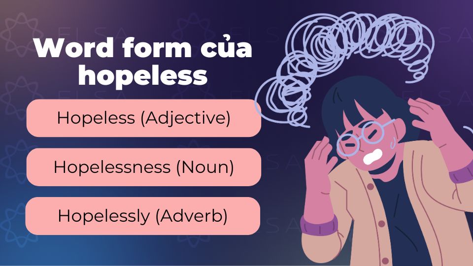 Word form của hopeless