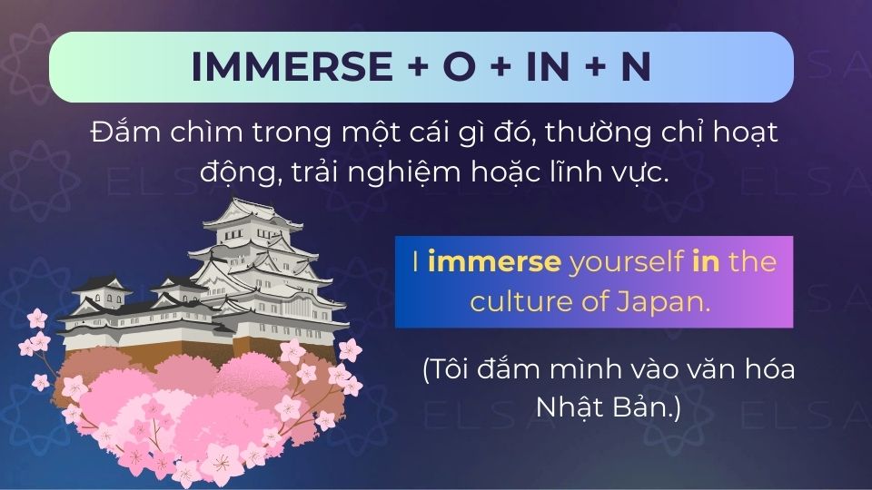 Câu ví dụ Immerse in