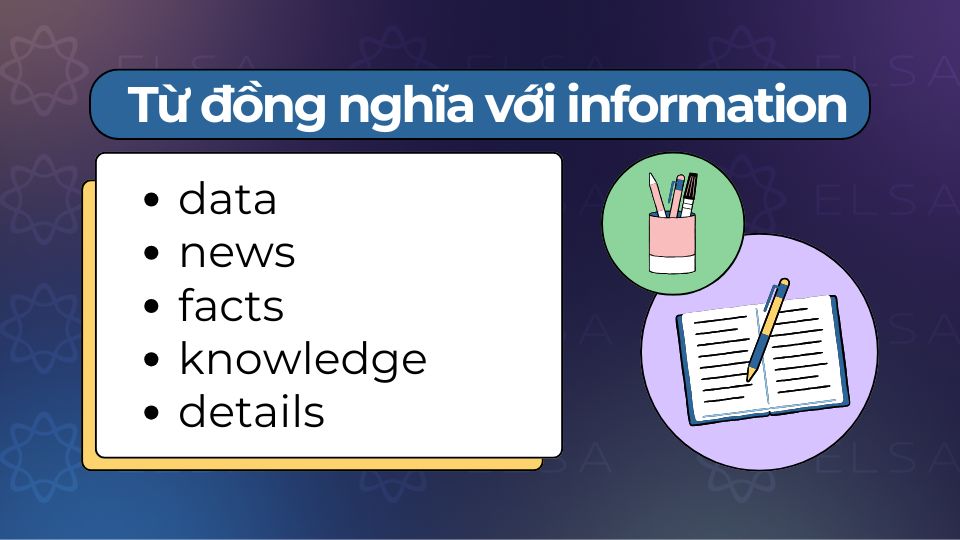 Từ đồng nghĩa với information