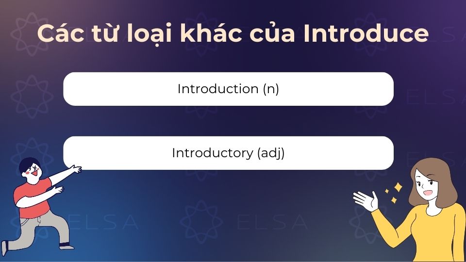 Introduce còn có thể là danh từ hoặc tính từ tiếng Anh Introduce còn có thể là danh từ hoặc tính từ tiếng Anh