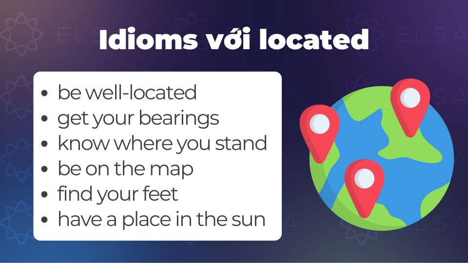 Idioms với located