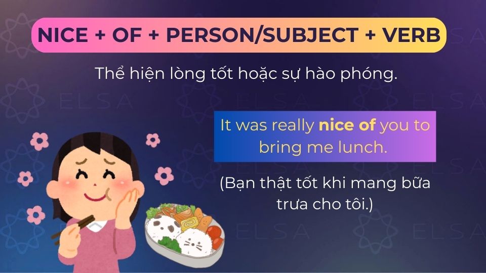 Câu ví dụ dùng nice of